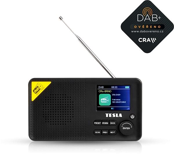 Radio TESLA Sound DAB65 radio with DAB+ certification Screen