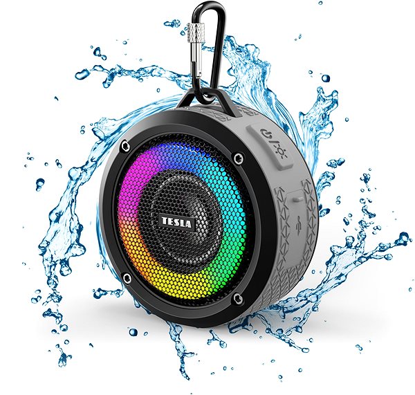 Bluetooth reproduktor TESLA Sound BS60 Bezdrôtový Bluetooth reproduktor vodoodolný, sivý ...