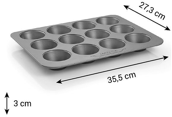 Baking Mould TESCOMA 12 muffin tins COMPACT 36 × 27 cm ...