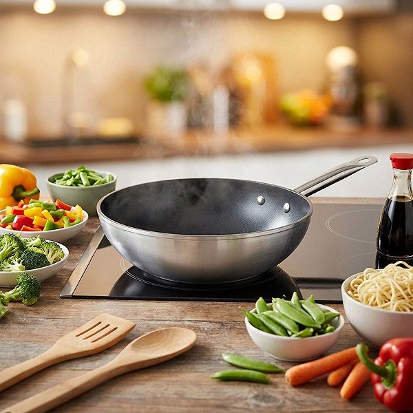 Wok Pan TESCOMA Wok GrandCHEF+ 28 cm Lifestyle