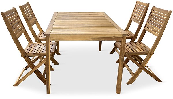 Garden Furniture NOELA Garden furniture set ACACY COPENHAGEN/MANDY 1 table + 4 chairs ...