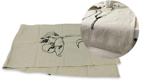 TEXTILOMANIE linen decorative runner SEASONS 50 × 170 cm .