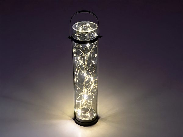 Garden lighting TEXTILOMANIE Solar lamp LANTERN GREY 46 cm, grey .