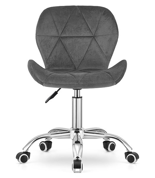 Office Chair Textilomanie Office chair Avola Velvet, grey ...