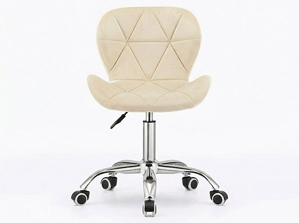 Office Chair TEXTILOMANIA Avola Velvet, Light Cream ...