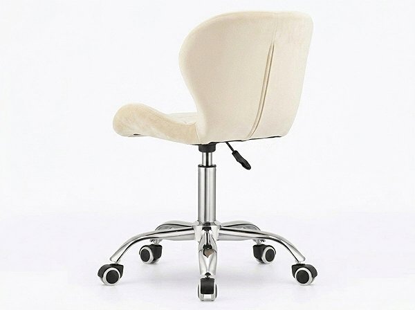Office Chair TEXTILOMANIA Avola Velvet, Light Cream ...