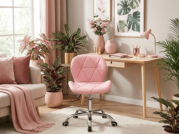 Office Chair TEXTILOMANIA AVOLA from Eco-Leather, Pink ...