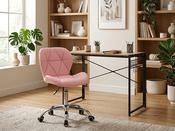 Office Chair TEXTILOMANIA AVOLA from Eco-Leather, Pink ...