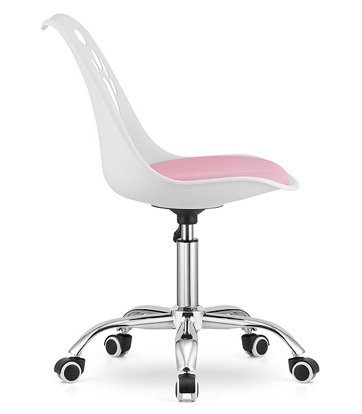 Office Chair TEXTILOMANIA PRINT, white-pink ...