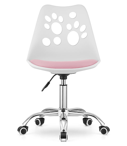 Office Chair TEXTILOMANIA PRINT, white-pink ...