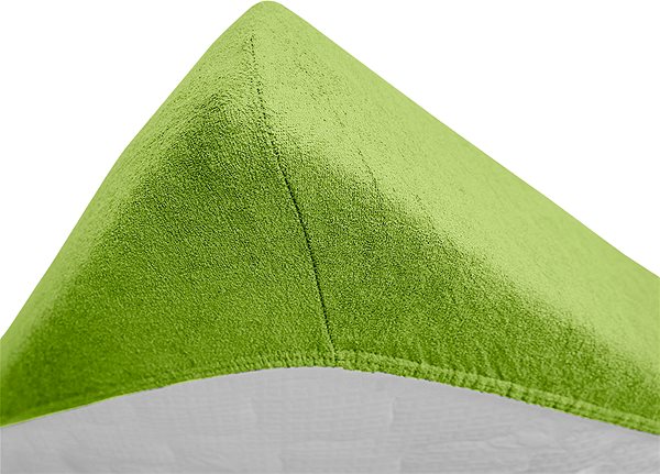 Plachta na posteľ TEXTILOMANIE Froté prestieradlo do detskej postieľky zelené 70 × 140 cm ...