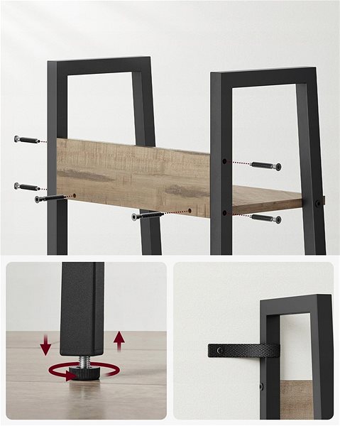 Shelving Unit TEXTILOMANIA Taylor Sonoma Shelf 5 shelves, 170 × 33,8 cm ...