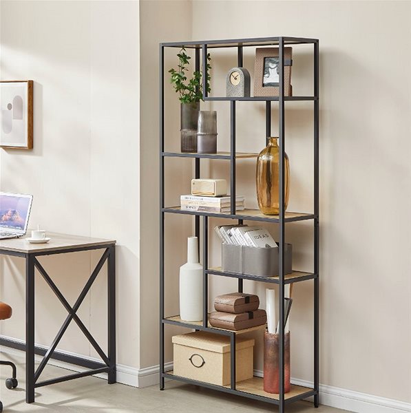 Shelving Unit TEXTILOMANIA Shelf Taylor Sonoma 6 shelves, 180 × 80 cm ...