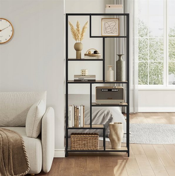 Shelving Unit TEXTILOMANIA Shelf Taylor Sonoma 6 shelves, 180 × 80 cm ...