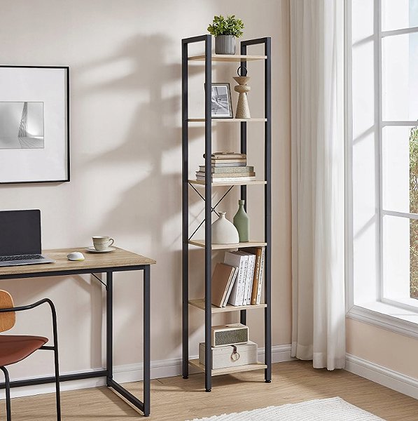 Shelving Unit TEXTILOMANIA Shelf Taylor Sonoma 6 shelves, 187 × 40 cm ...