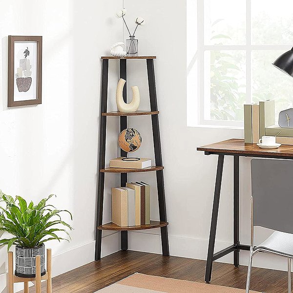 Shelving Unit TEXTILOMANIE Taylor Corner shelf 4 shelves, 125 × 34 cm ...