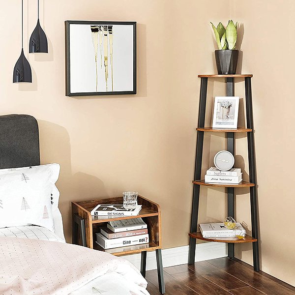 Shelving Unit TEXTILOMANIE Taylor Corner shelf 4 shelves, 125 × 34 cm ...