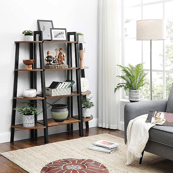 Shelving Unit TEXTILOMANIE Taylor Corner shelf 4 shelves, 125 × 34 cm ...