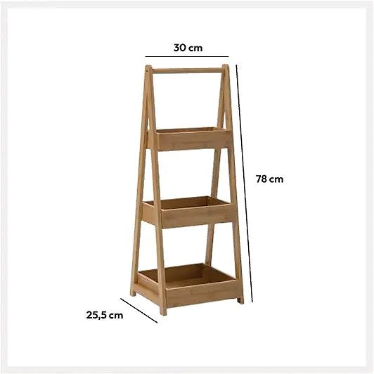 Shelving Unit TEXTILOMANIA Tier Bamboo shelf ...
