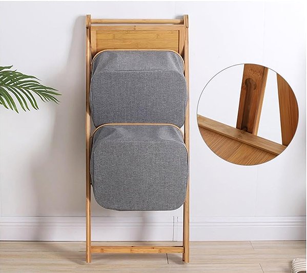 Shelving Unit TEXTILOMANIA Telmina Shelf with shelf bamboo grey ...