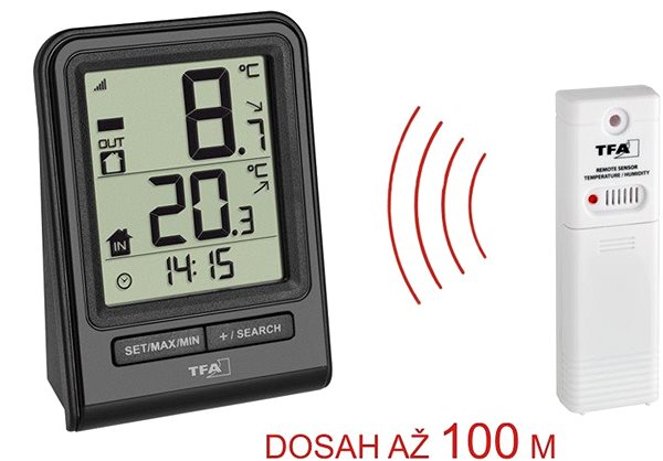 Weather Station Wireless Thermometer TFA 30.3063.01 PRISMA Features/technology