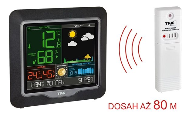 Weather Station Wireless Weather Station with Colour Display TFA 35.1150.01 SEASON Features/technology