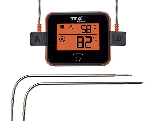 Küchenthermometer TFA 14.1514.10 - Drahtloses Nadelthermometer mit zwei BBQ VIEW-Sonden ...