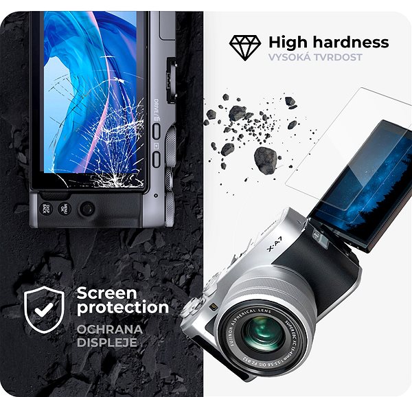 Ochranné sklo Tempered Glass Protector na Nikon D800 / D810 / D850 / D750 / D610 / D500 / D7200 ...