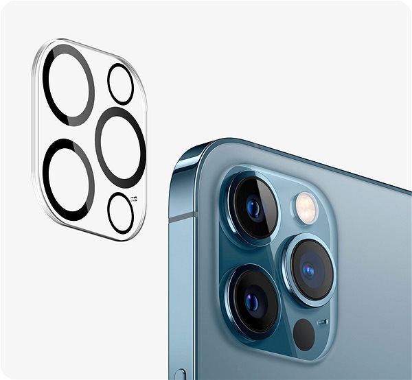 Ochranné sklo na objektív Tempered Glass Protector na iPhone 12 Pro, 3D Glass ...