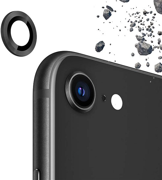 Kamera védő fólia Tempered Glass Protector az iPhone SE készülékhez, szürke (2 db a csomagban) ...
