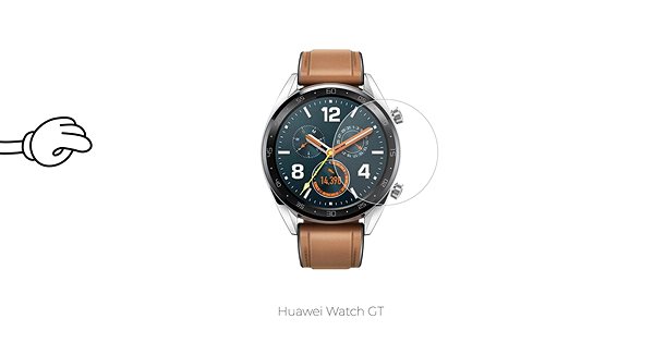 Üvegfólia Tempered Glass Protector 0,3mm Huawei Watch GT-hez Jellemzők/technológia