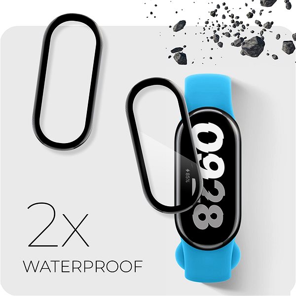 Üvegfólia Tempered Glass Protector Xiaomi Smart Band 8 üvegfólia - vízálló, 2db ...