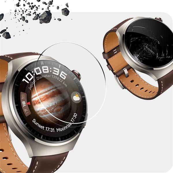 Schutzglas Tempered Glass Protector für Huawei Watch 4 Pro, wasserdicht ...