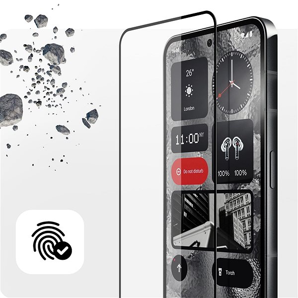 Ochranné sklo Tempered Glass Protector na Nothing Phone (2), kompatibilné s čítačkou ...