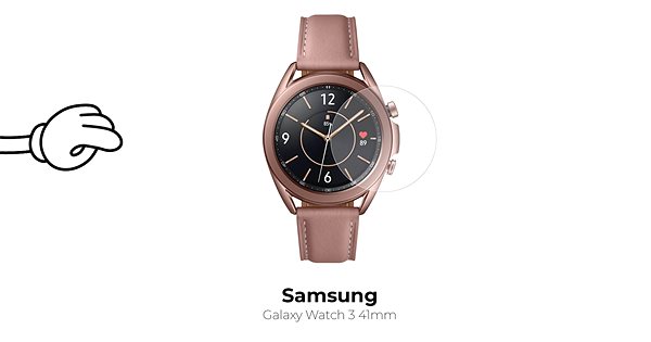 Üvegfólia Tempered Glass Protector 0,3mm 41 mm-es Samsung Galaxy Watch 3-hoz Jellemzők/technológia