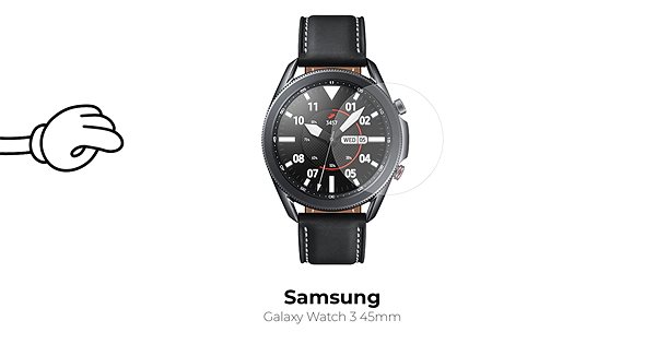 Üvegfólia Tempered Glass Protector 0,3mm 45 mm-es Samsung Galaxy Watch 3-hoz Jellemzők/technológia