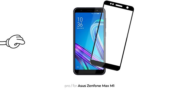 Glass Screen Protector Tempered Glass Protector Frame for Asus Zenfone Max M1 Screen