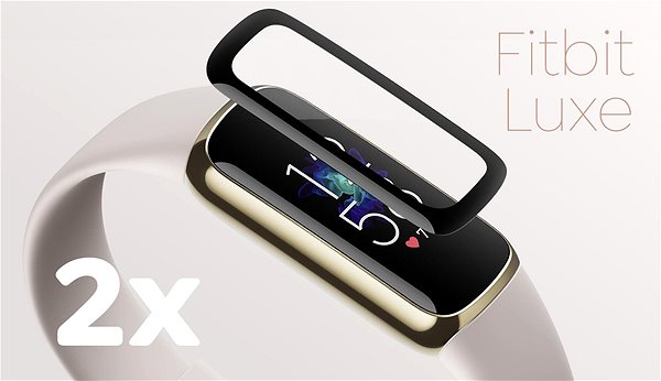 Üvegfólia Tempered Glass Protector Fitbit Luxe-hoz - 3D Glass, 2 db a csomagban Képernyő