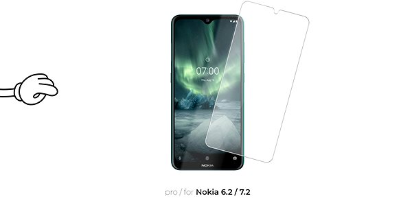 Glass Screen Protector Tempered Glass Protector for Nokia 6.2/7.2 Screen