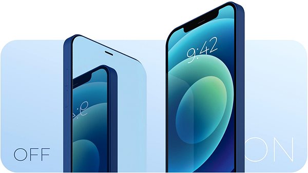 Glass Screen Protector Tempered Glass Mirror Protector for iPhone 12/12 Pro, Blue + Camera Glass Features/technology