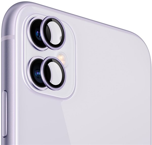 Objektiv-Schutzglas Tempered Glass Protector Saphir für iPhone 11/12 Kamera, 0,3 Karat, lila Mermale/Technologie