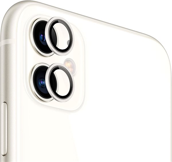 Objektiv-Schutzglas Tempered Glass Protector Saphir für iPhone 11 Kamera, 0,3 Karat, silber Mermale/Technologie