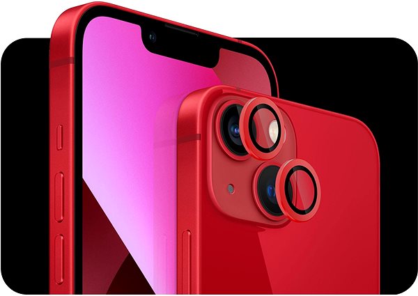 Objektiv-Schutzglas Gehärteter Glasschutz Saphir für iPhone 13 mini / iPhone 13 Kamera, 0,3 Karat, rot Mermale/Technologie