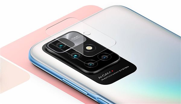 Üvegfólia Tempered Glass Protector a Xiaomi Redmi 10 2022 / 2021 készülékhez, keretes, fekete + üveg a kamerára Jellemzők/technológia