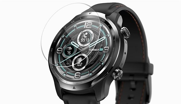 Glass Screen Protector Tempered Glass Protector 0.3mm for TicWatch Pro 3, Water Resistant Screen