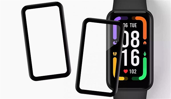 Glass Screen Protector Tempered Glass Protector for Xiaomi Redmi Smart Band Pro - 3D Glass, Waterproof Screen