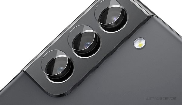 Üvegfólia Tempered Glass Protector a Samsung Galaxy S22+ készülékhez, keretes, fekete + üveg a kamerára, Case Friendly Képernyő
