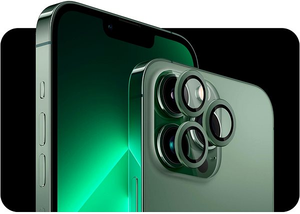 Üvegfólia Tempered Glass Protector zafír iPhone 13 Pro / iPhone 13 Pro Max kamerához, 0,3 karát, zöld Lifestyle
