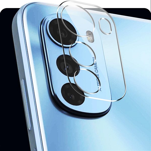 Kamera védő fólia Tempered Glass Protector a Motorola Moto E32s / E32 + kameravédő (Case Friendly) Képernyő