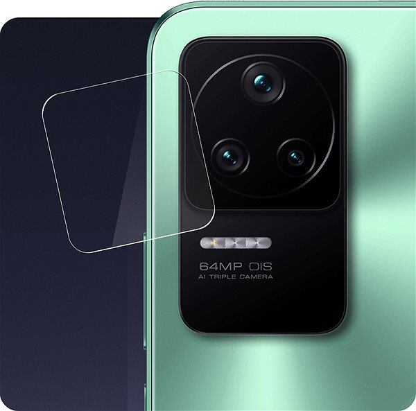Kamera védő fólia Tempered Glass Protector keretes a POCO F4 készülékhez, fekete + kameravédő Képernyő